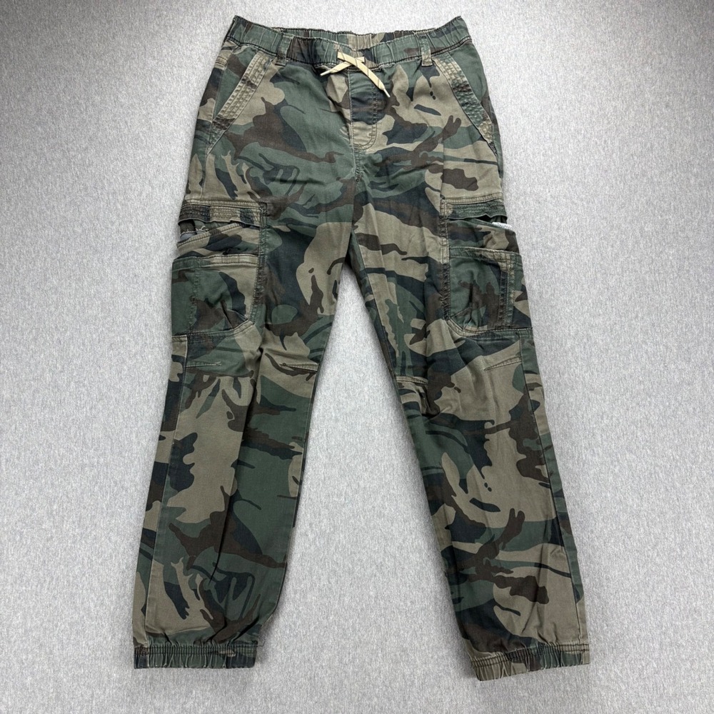 Wrangler Jogger Boys 14 Gamer Camo‎ Cargo Pants Drawstring Waist Elastic Cuffs